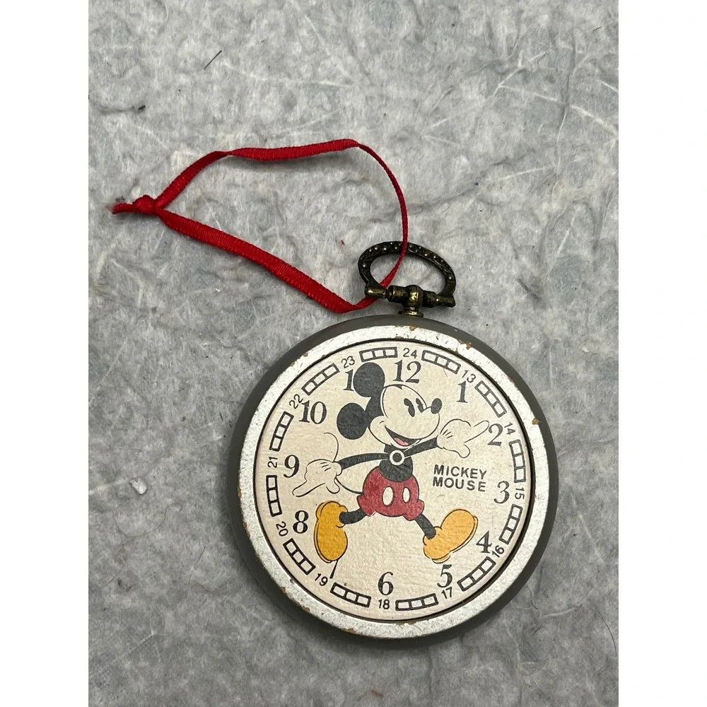Disney Mickey Mouse Pocket Watch Style Christmas‎ Ornament Vintage